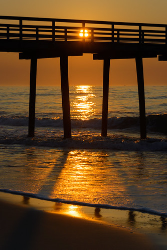 beachsunrise beach sunrise dawn fishingpier sun newjersey jerseyshore