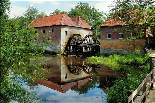architecture mills molens monument overijsel reflectie twenthe watermolen landscape landschap fietstochten panoramio501850479795394