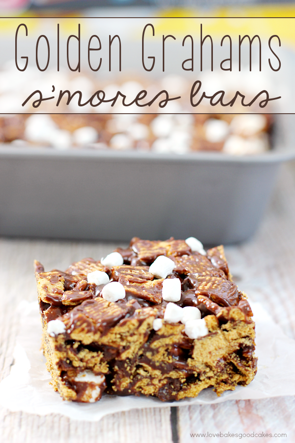 These Golden Grahams S'mores Bars make a great afternoon snack! Plus, get a free printable to help you get started collecting Box Tops for Education! #BTFE