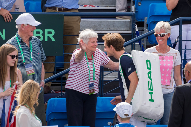 Andy Murray with his grandparents