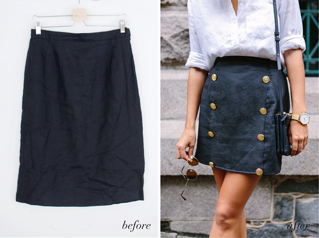 The Nautical Button Skirt