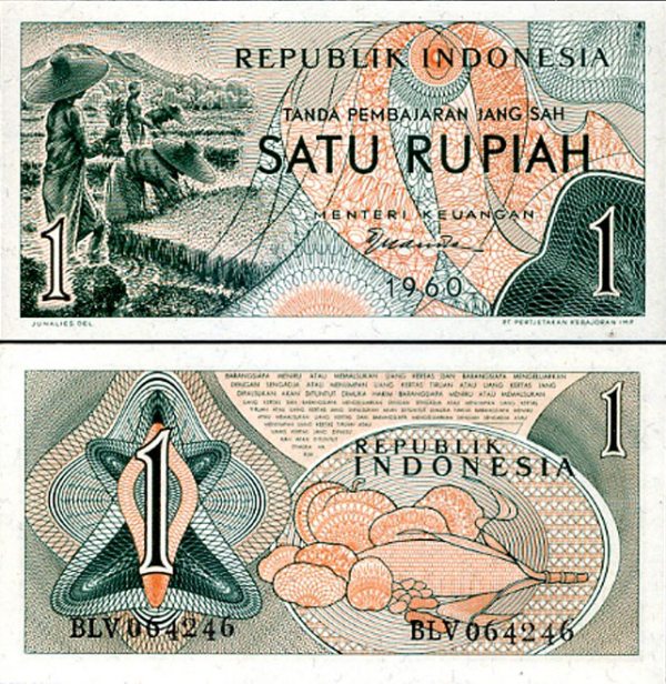 1 Rupia Indonézia 1960