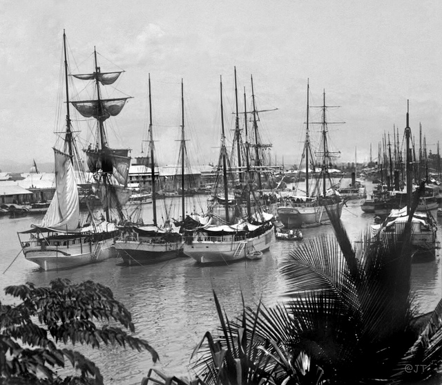 19世紀末至20世紀初的航海船。圖片作者：John Tewell（CC BY-NC 2.0）