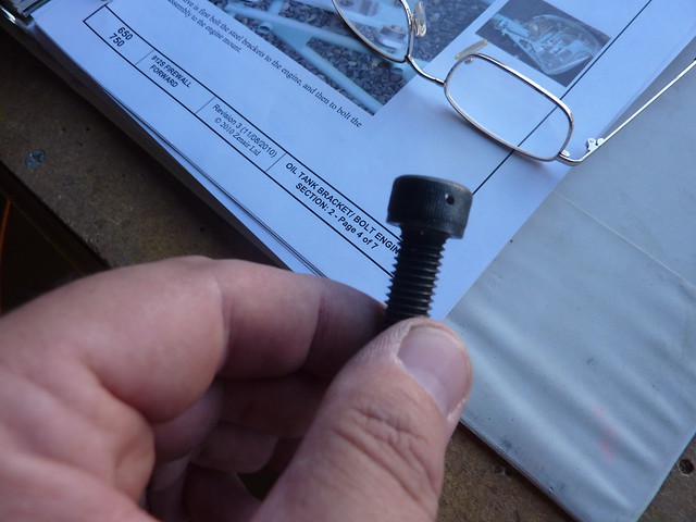 Bolts drilled for safety wire