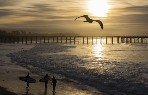 california sunrise pier surf ventura