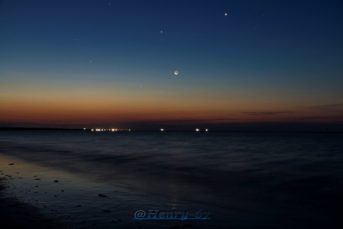 sea mars moon beach sunrise mare venus alba luna spiaggia marte venere caorle congiunzione congiunzioneveneremarteluna