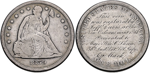 Jefferson Davis engraved half dollar