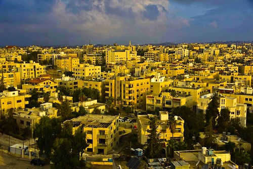 city sunrise buildings view amman middleeast jordan jordanian