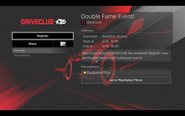 Eventos app. con el firmware 3.00 de PS4