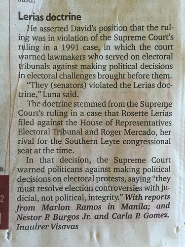 Lerias Doctrine, Inquirer,