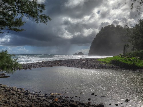hawaii bigisland kohala hdr photomatix landscape pacificocean beach pololuvalley