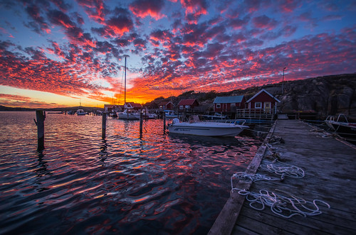 sunset sonnenuntergang sweden harbour schweden sverige bohuslän hamn heestrand
