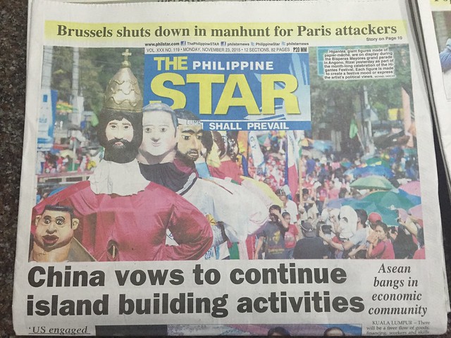 Philippine Star headline,  Chiina
