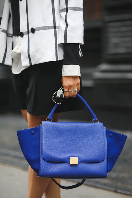 STYLE: NYFW Outfit 1 - Black, white and cobalt blue - simplyxclassic