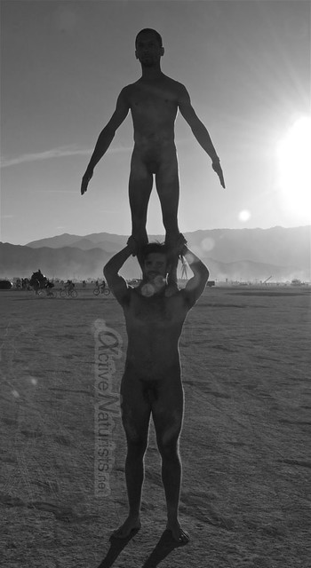 naturist acro-yoga gymnasium 0009 Burning Man 2015, Black Rock City, Nevada, USA
