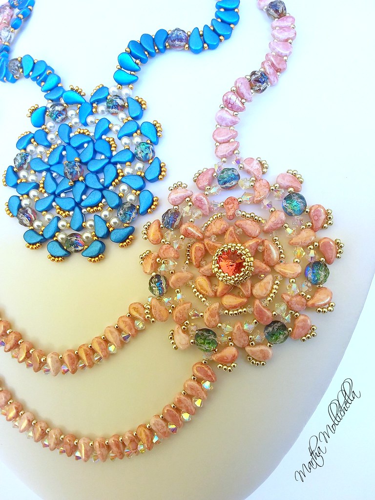 Paisley duo beads beadsmith handmade jewellery by Martha Mollichella