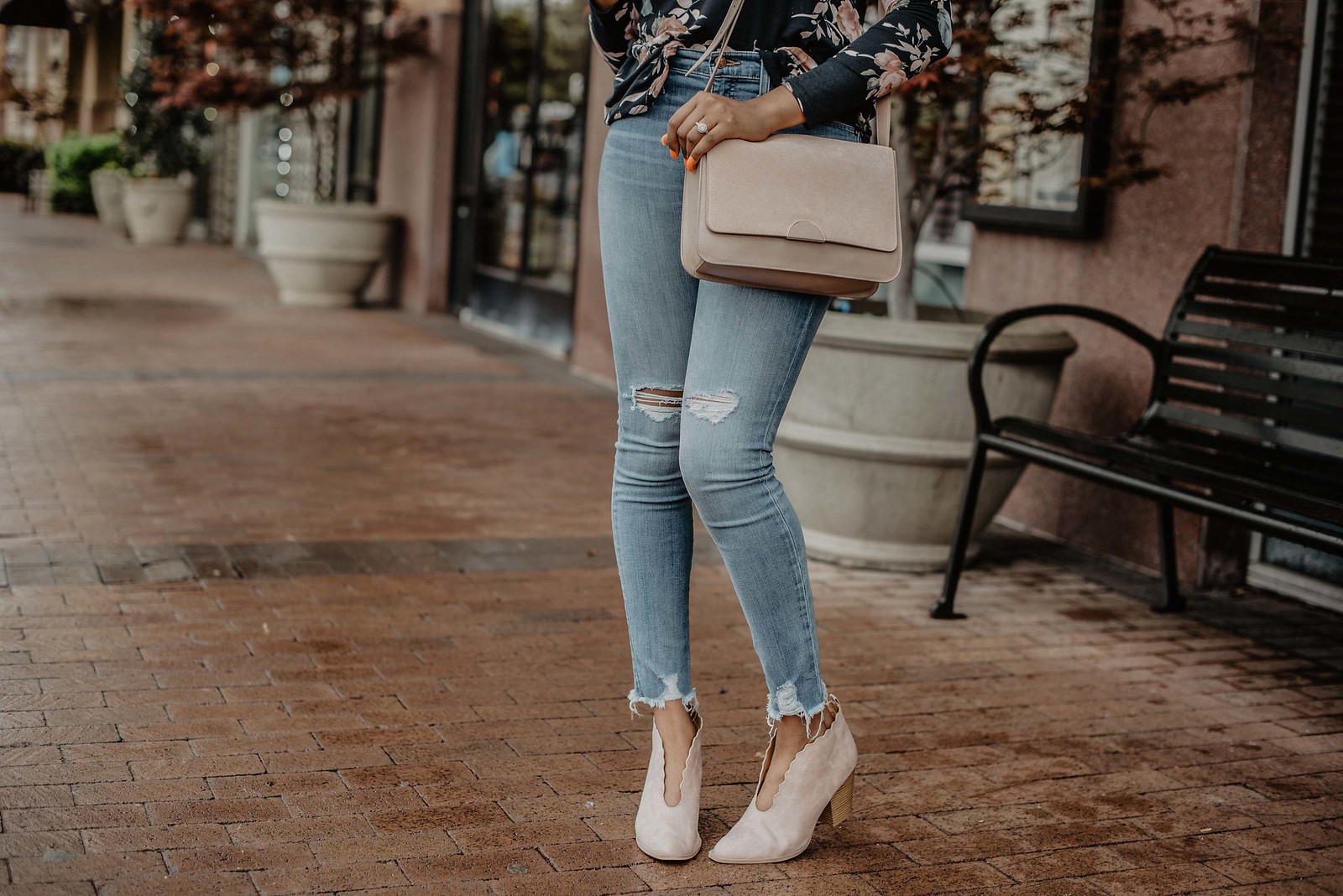 how to style booties with jeans