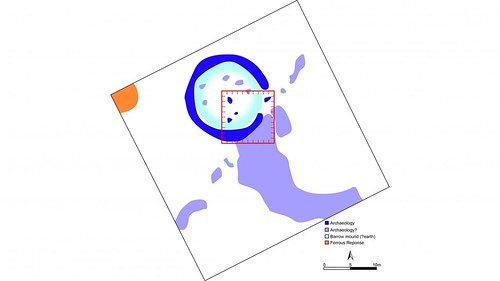 Interpretation of site surveyed with key to area within the site. ANU