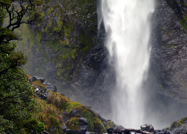 Devils Punchbowl Waterfall - South Island, New Zealand