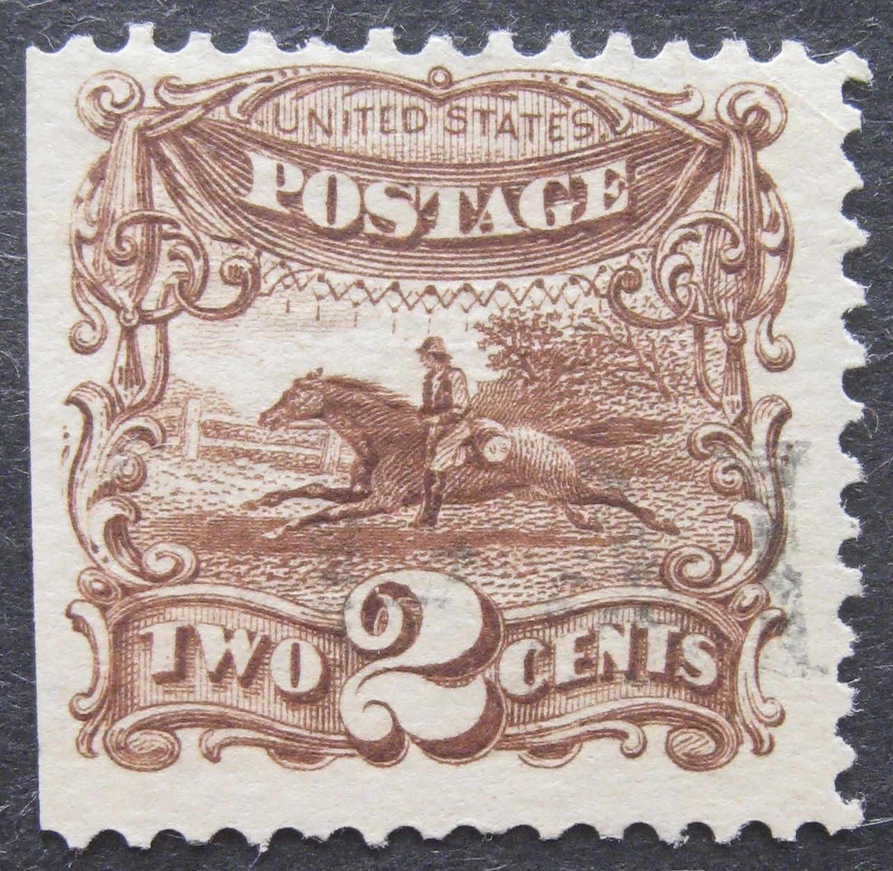 United States - Scott #113 (1869) - very light PAID cancel [Image from eBay]