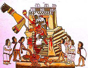 Sacrificios humanos aztecas