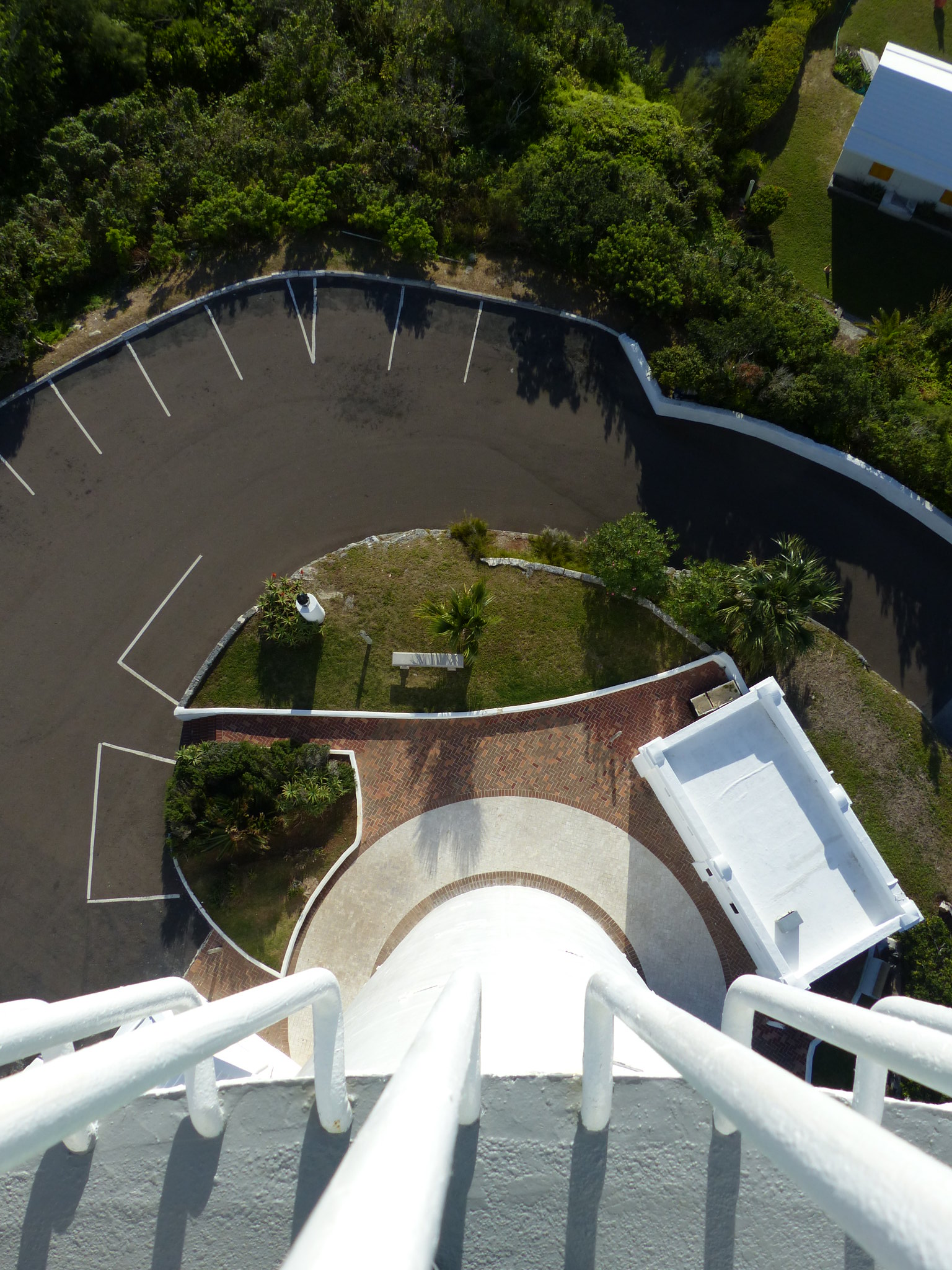 View looking down from the Gibbs Hill Lighthouse.