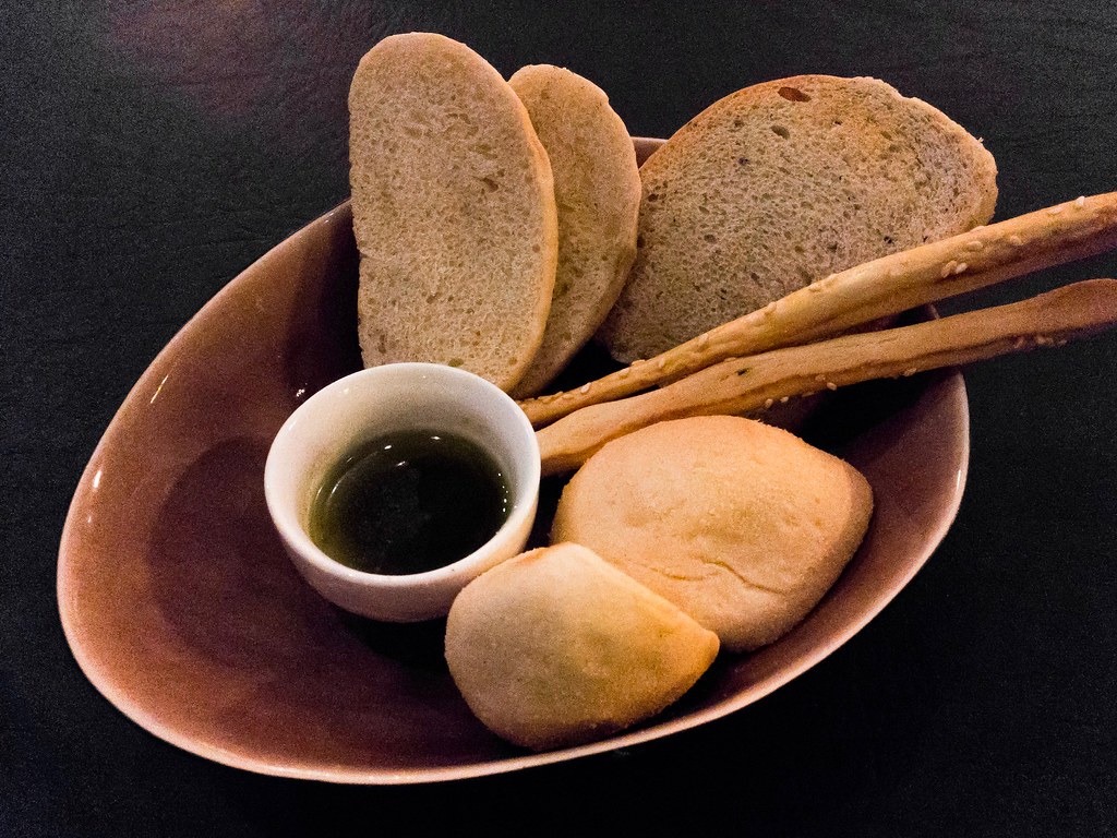 Oye Tapas and Grill (Uptown Mall) - Complementary Bread with Chimichurri