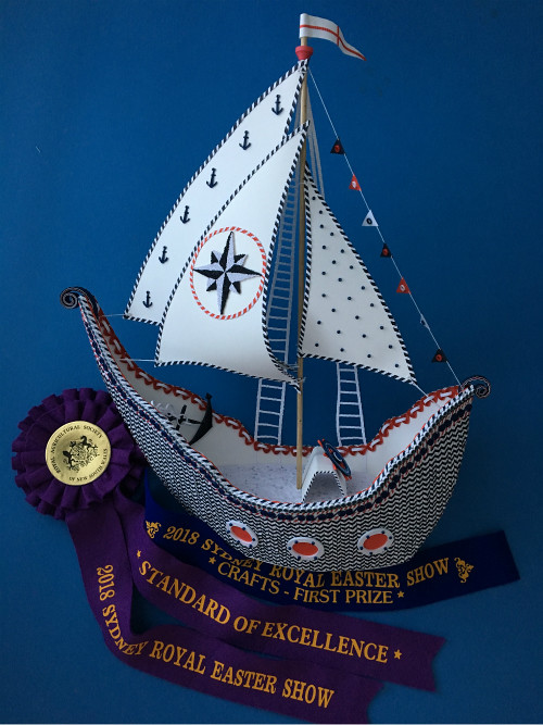 Award-winning Quilled Ship - Sea Quill by Licia Politis