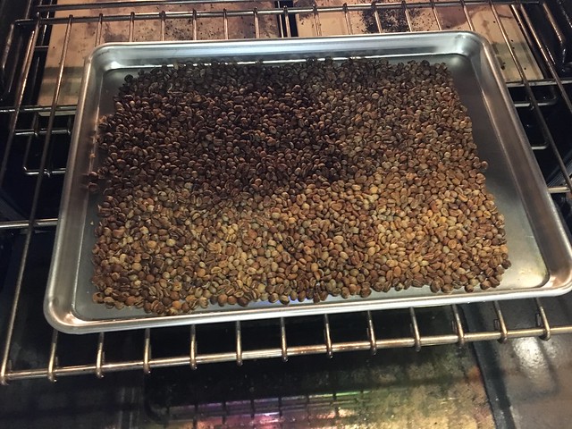 Beans mid-roast