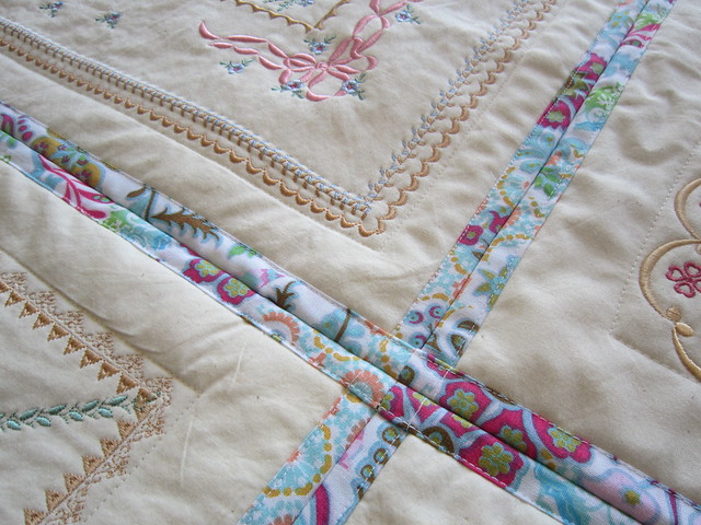 Embroidered quilt