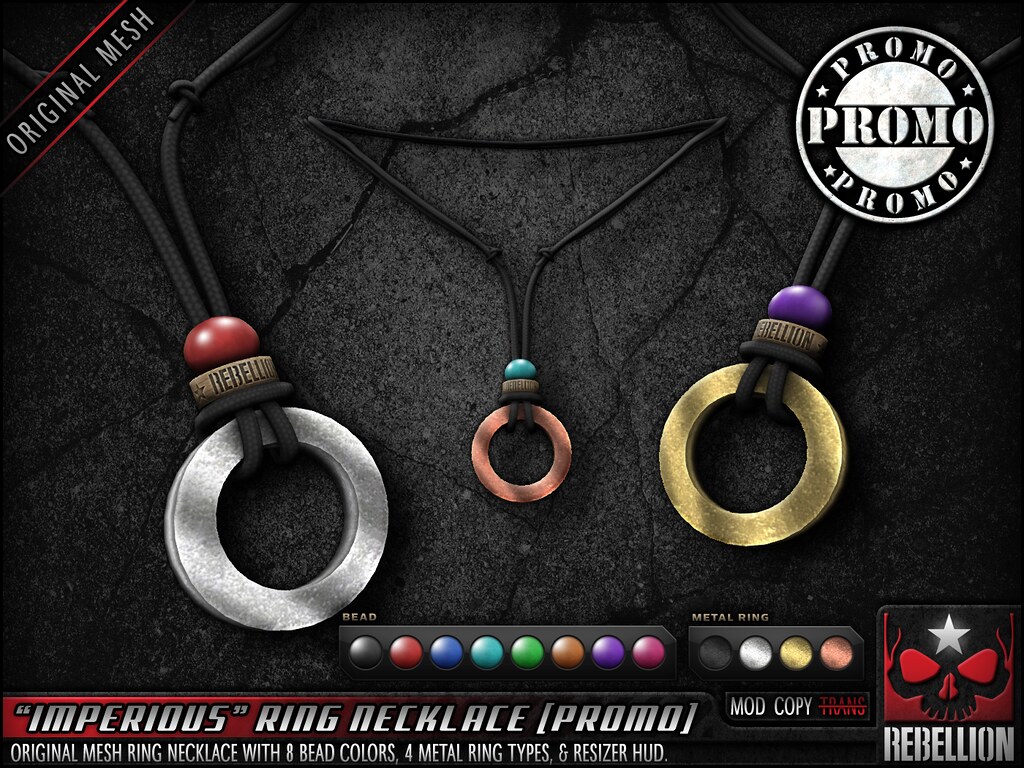 = REBELLION = "IMPERIOUS" RING NECKLACE [L$20 PROMO]