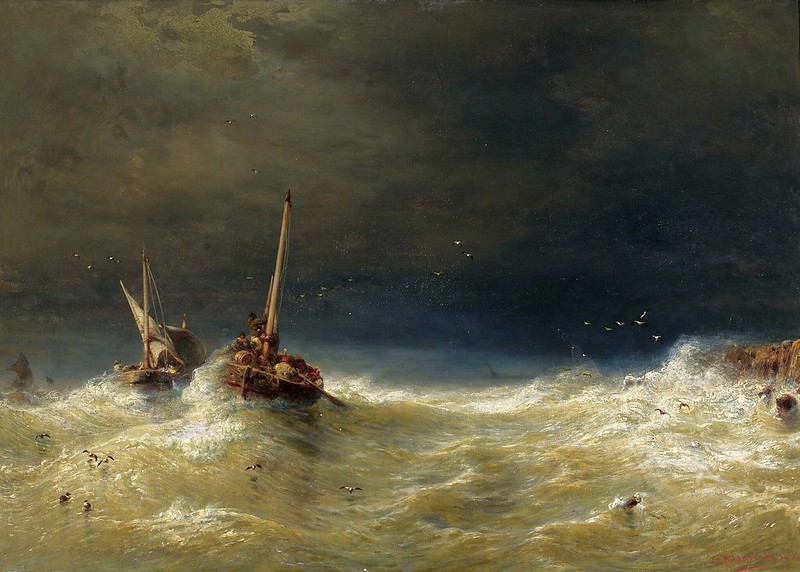 Eduard Hildebrandt - Sea storm