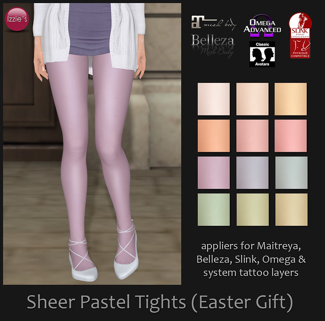 Sheer Pastel Tights (Easter Gift)