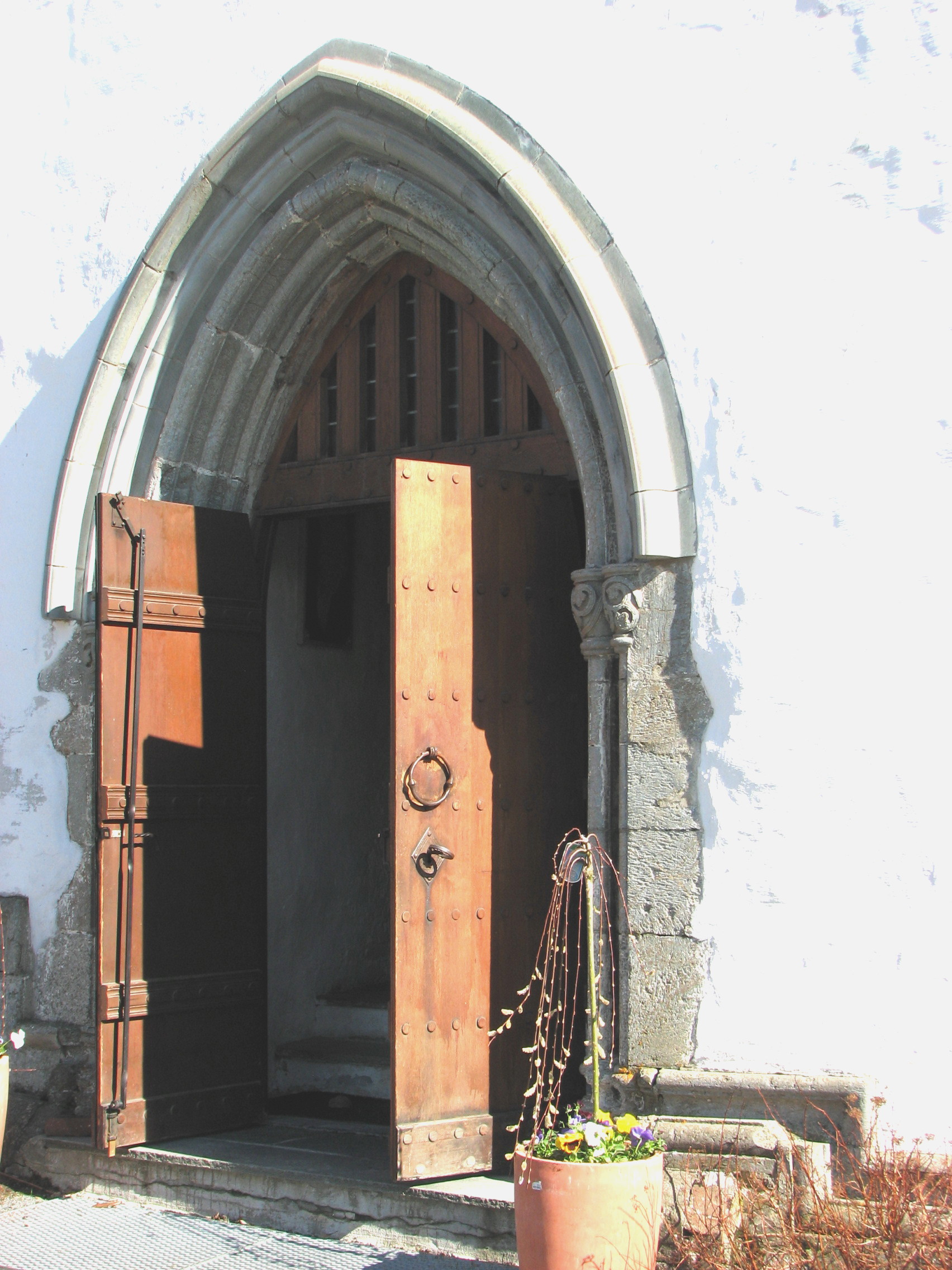 Door at Trondenes Church, Norway. Photo taken on May 5, 2010.