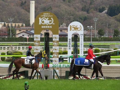 福島競馬場の１００周年記念ゴール板