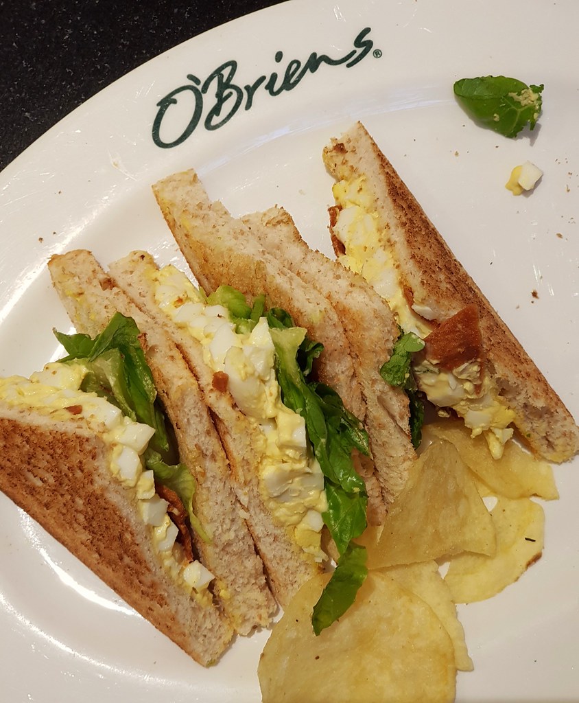 Wholemeal Chicken Crsip Egg Sandwich w/English Tea $12.80 @ O'Briens Irish Sandwich Bar Suria KLCC, KC2, Jalan Ampang, Kuala Lumpur City Centre, 50450 Kuala Lumpur, Federal Territory of Kuala Lumpur