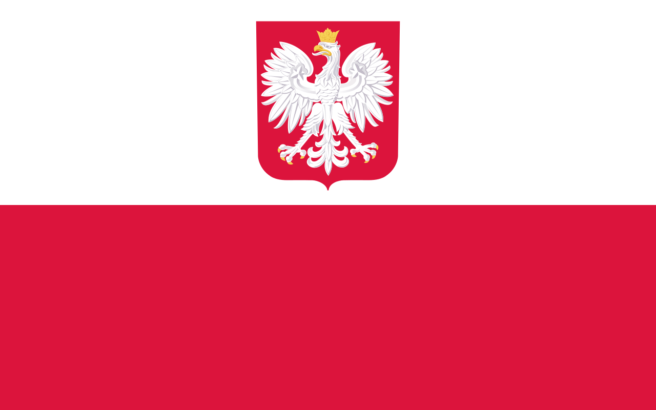 Flag of Poland with Coat of Arms