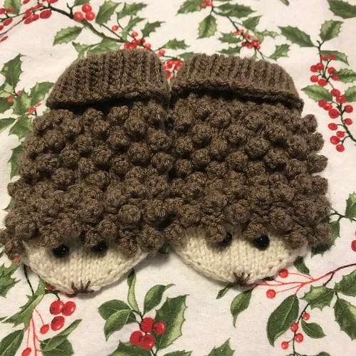 Sandi (sandima)’s Hedgehog Slippers test knit!