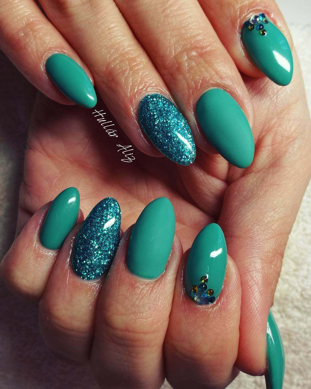 Green Nail art Inspire with these designs 2018 - Fashionre
