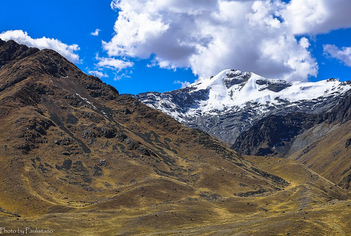travel peru andes altiplano chimboya laraya landscape snow sky mountain mountainside