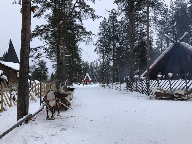 Santa Claus Village,  reindeer ride area