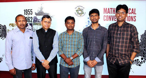 Research team (From left to right):  P. Mangalapandi, Areejit Samal, B.S. Karthikeyan, M. Karthikeyan and R.P. Vivek-Ananth