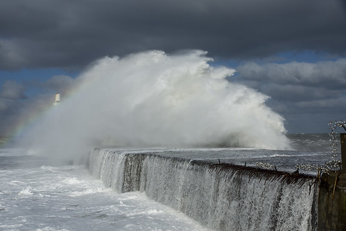 aberdeen scotland storm water sea ocean splash harbour wall waves abigfave