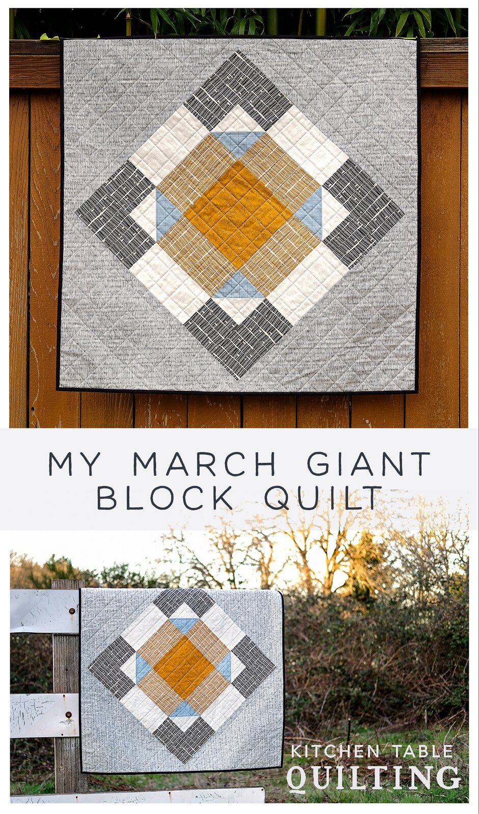 My March Giant Block Quilt - Kitchen Table Quilting