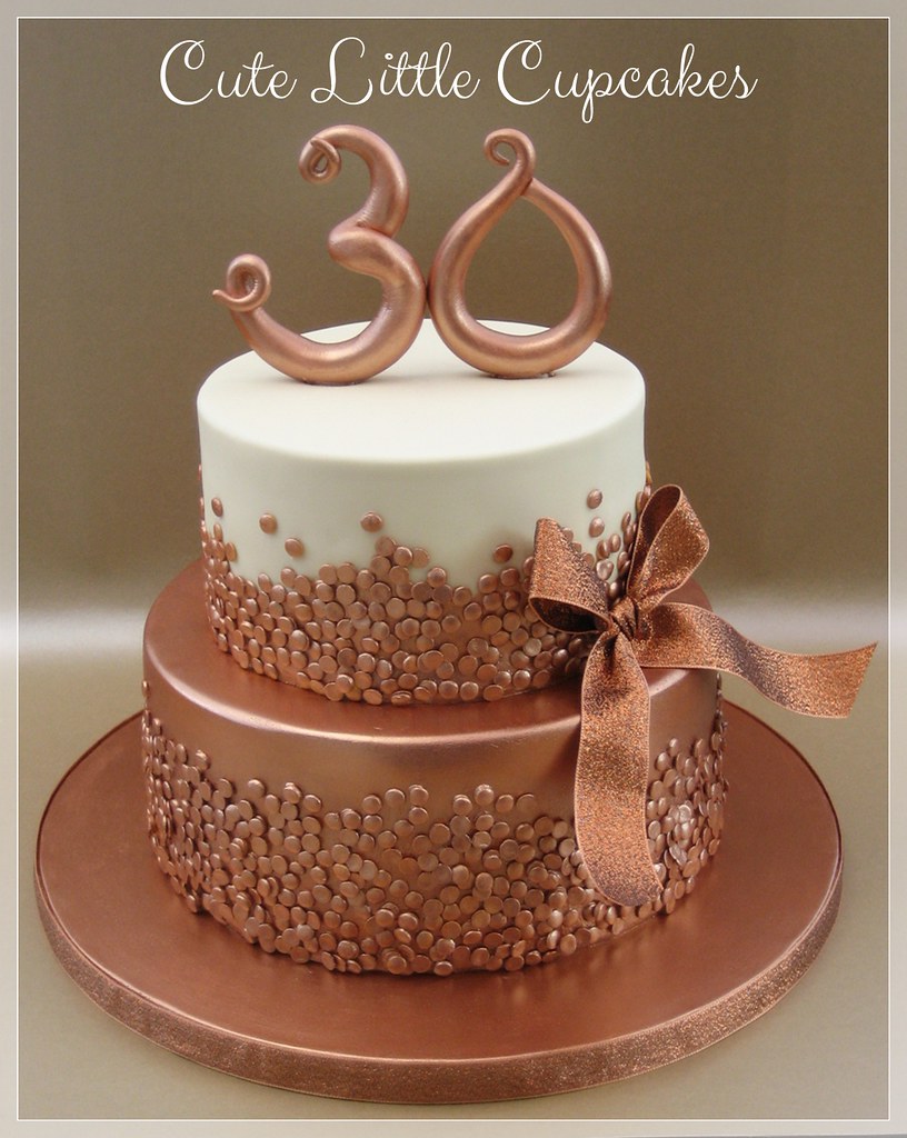 Rose Gold 30th  Birthday  Cake  Heidi Stone Flickr