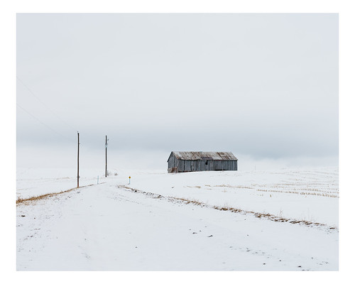 landscape winter fields barn canada rural quebec poles beauce