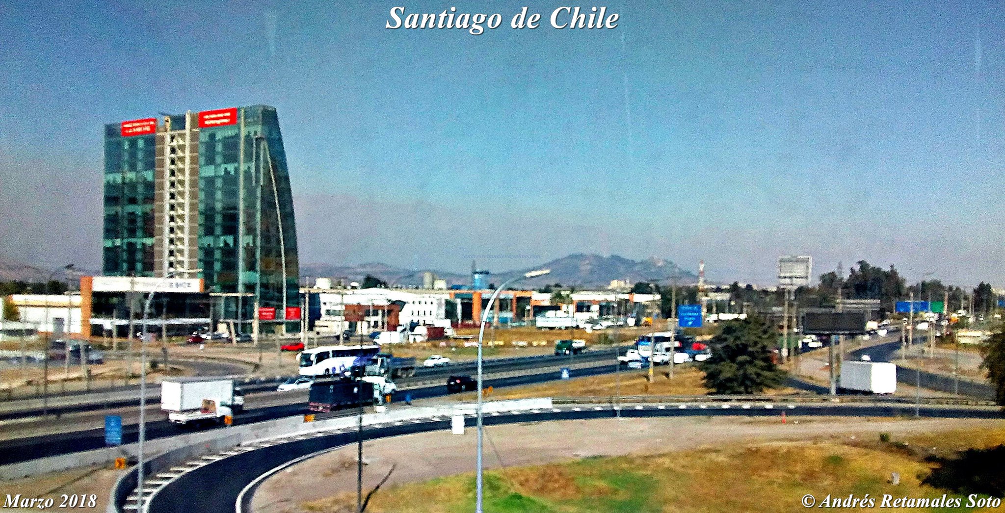 Santiago de Chile, desde el Cruce de Quilicura, marzo 2018
