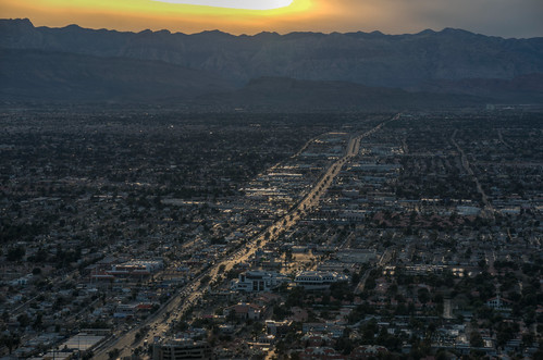 sunset las vegas city cityscape aerial stratosphere mountain desert lasvegas lasvegasnevada