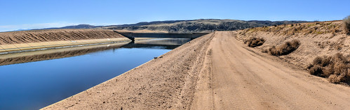 antelopevalley california fairmont blue brown californiaaqueduct flowingwater joelach mohavedesert mojavedesert river runningwater stream tumbleweeds