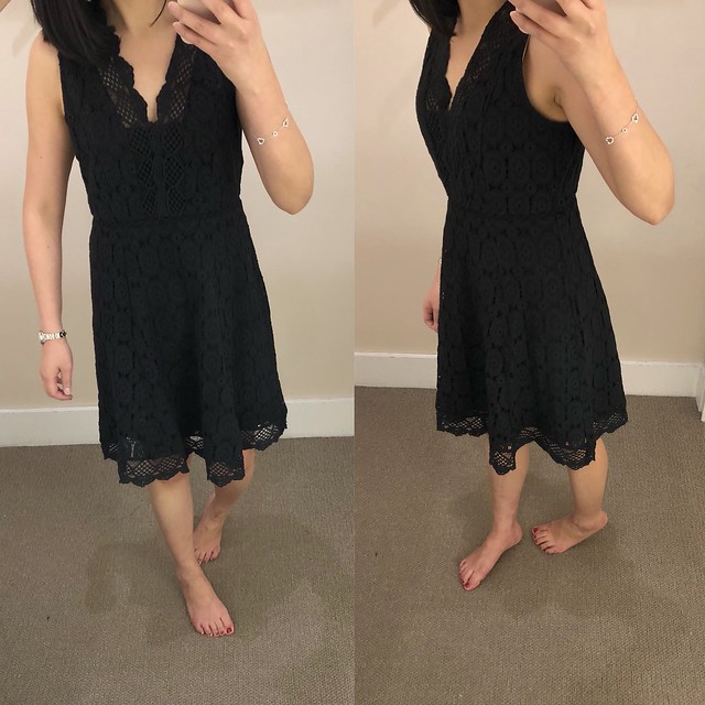 LOFT Lace Flare Dress, size 0P